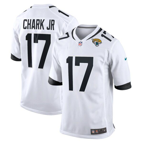 Men Jacksonville Jaguars #17 DJ Chark Jr. Nike White Game NFL Jersey->jacksonville jaguars->NFL Jersey
